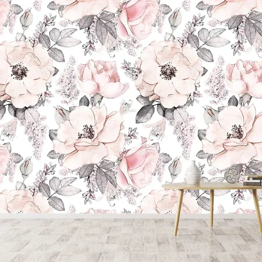 Custom Floral Photo Wallpaper – Peel & Stick or Non-Woven