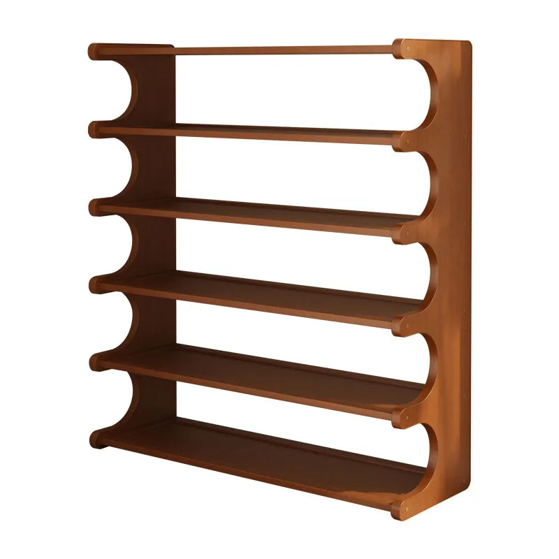 Wooden Shoe Rack for Home Multilayer Storage Shelf Simple Bamboo Shoe Cabinet for Dormitory Entrance