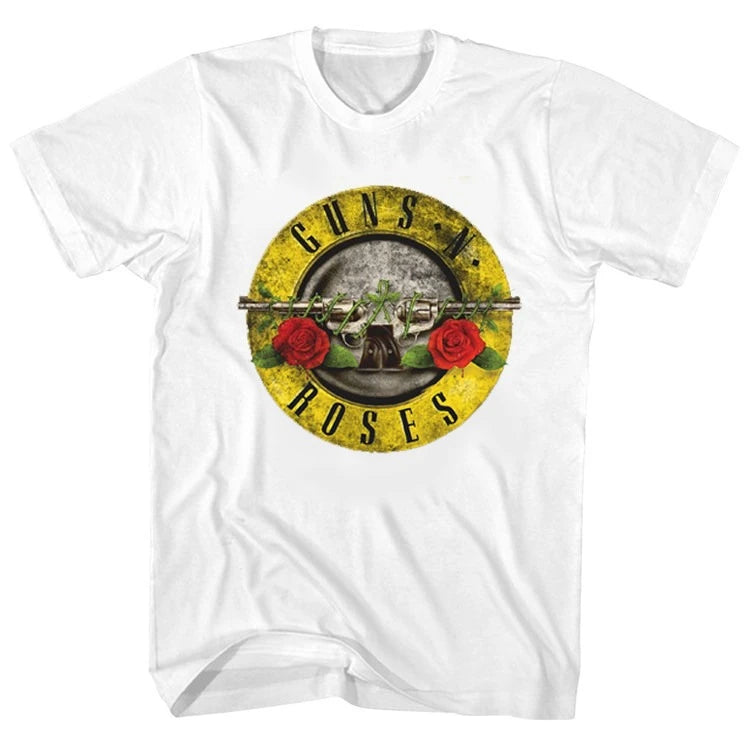 Guns N' Roses T-Shirt - Pistol Rose Rock Band Vintage Tee