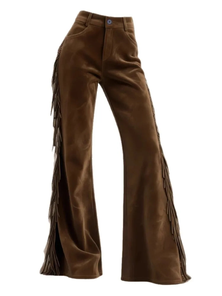 Vintage Tassel Flare Pants