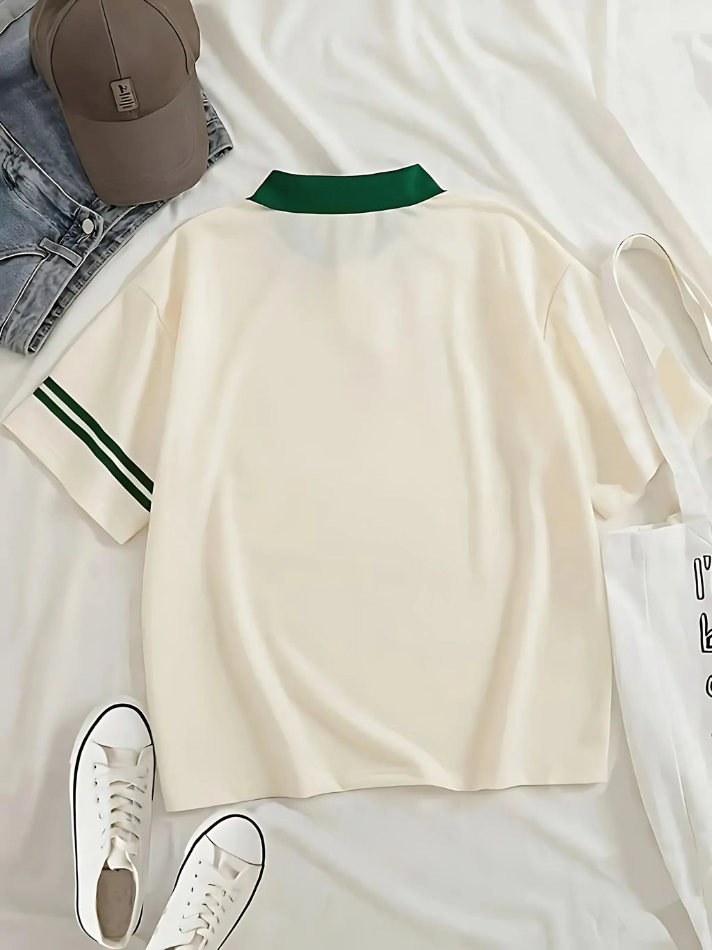 The 2025 summer new men's POLO shirt features a casual fashionable comfortable soft and breathable 3D letter pattern print