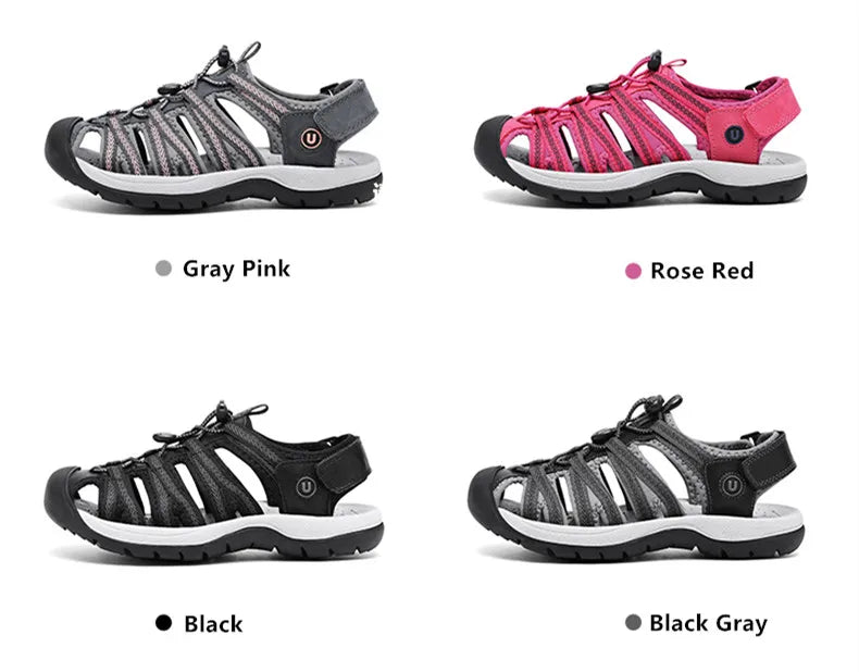 Summer Genuine Leather Women's Sandals Comfortable Sandals 2025 New Designer Sneakers Lightweight Outdoor Women Beach Sandals