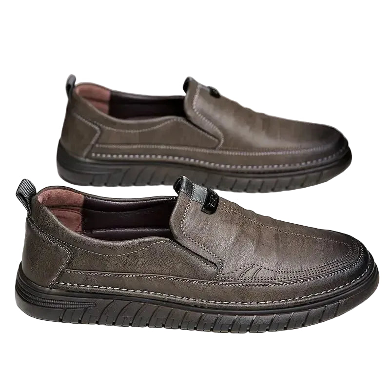 PENNY CLASSIC - Men's Retro Penny Loafer Genuine Cowhide Leather Shoes - Slip-On Casual Club Party Shoes