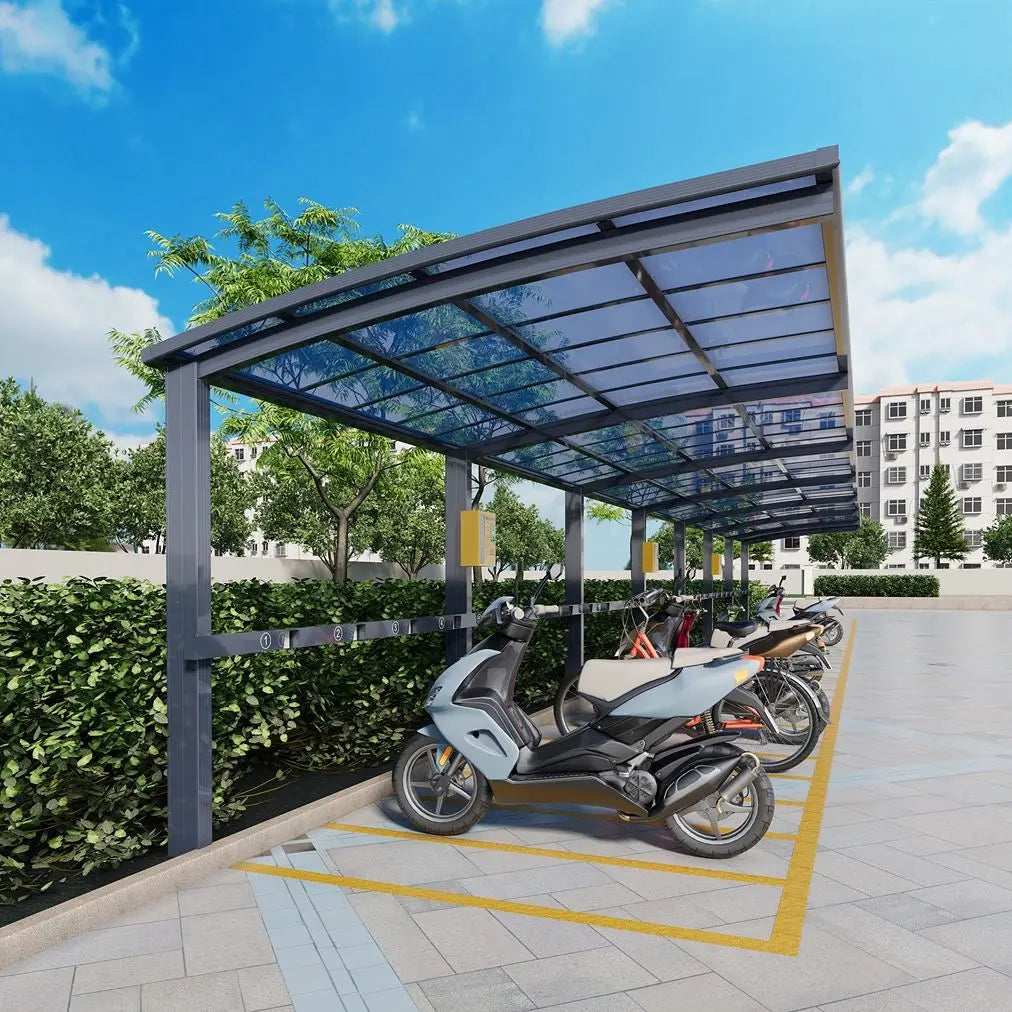 ALUMINUM CARPORT - Custom Size & Color, Acrylic Canopy - Outdoor Vehicle Cover