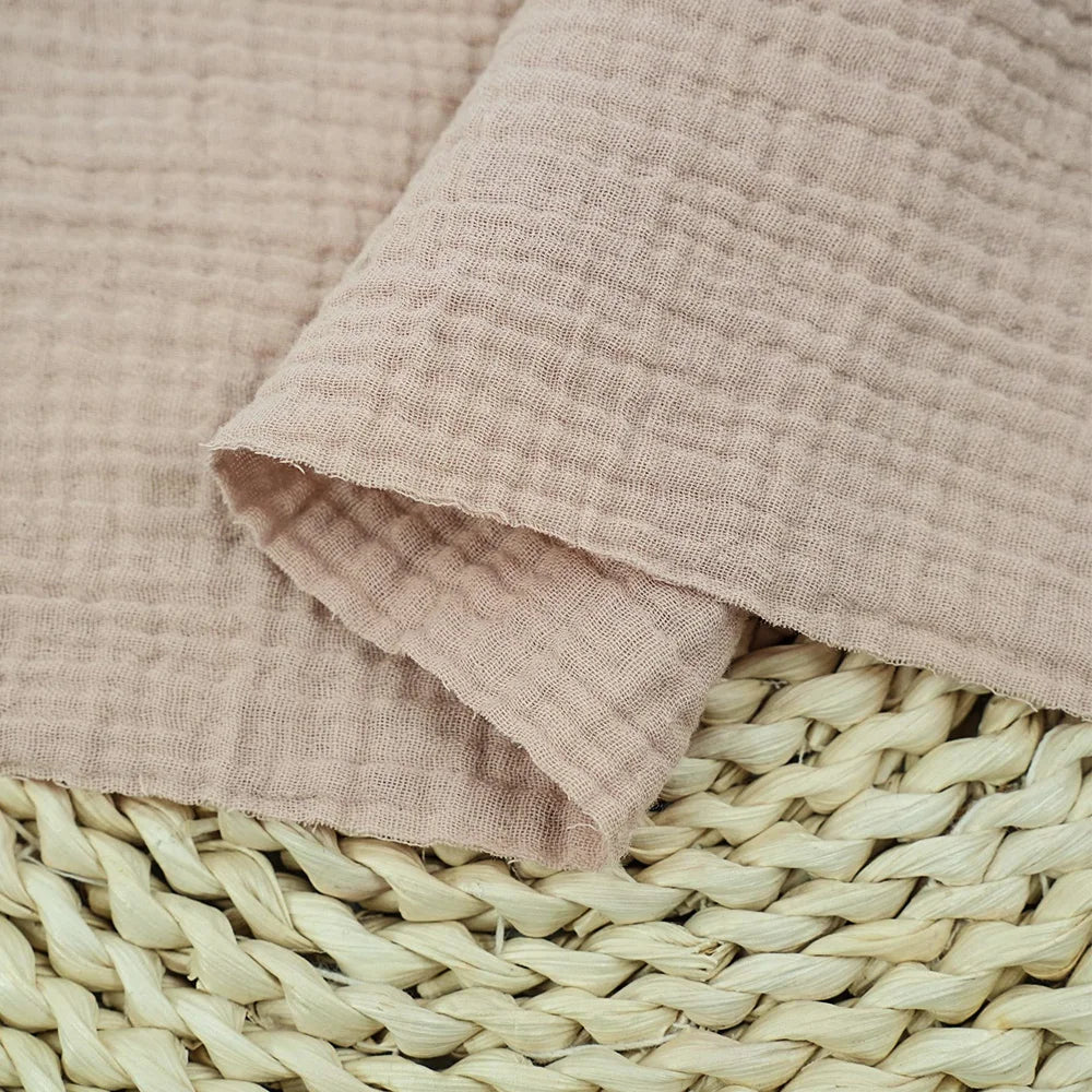 Wrinkle Double Layer Gauze Cotton Material Quilting Sewing Craft Fabric Table Runners Decor Cloth for Party Wedding Cheesecloth
