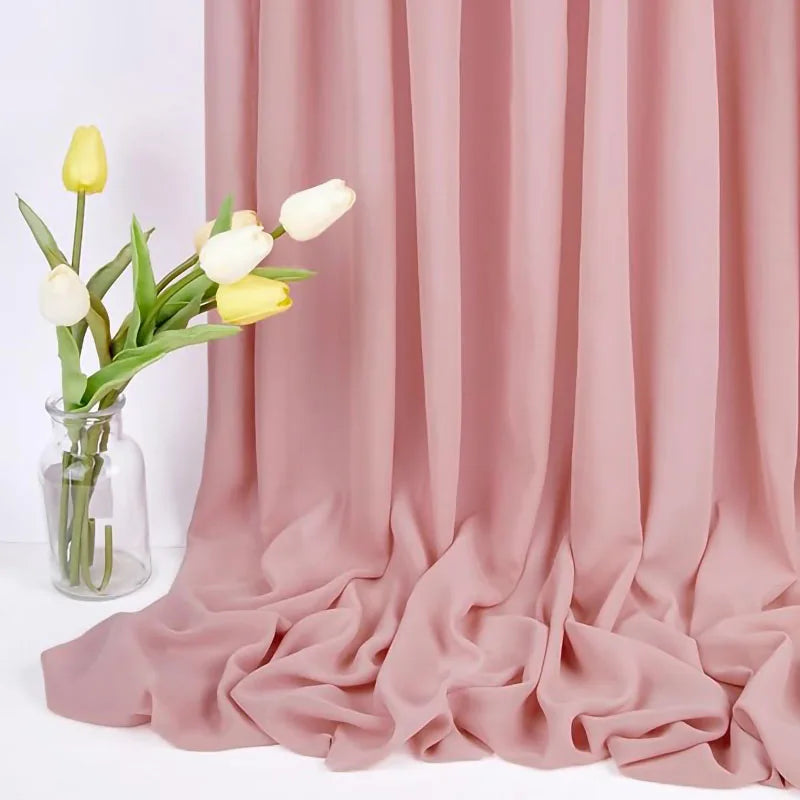 Solid Chiffon Fabric – 145cm Wide, 16 Colors