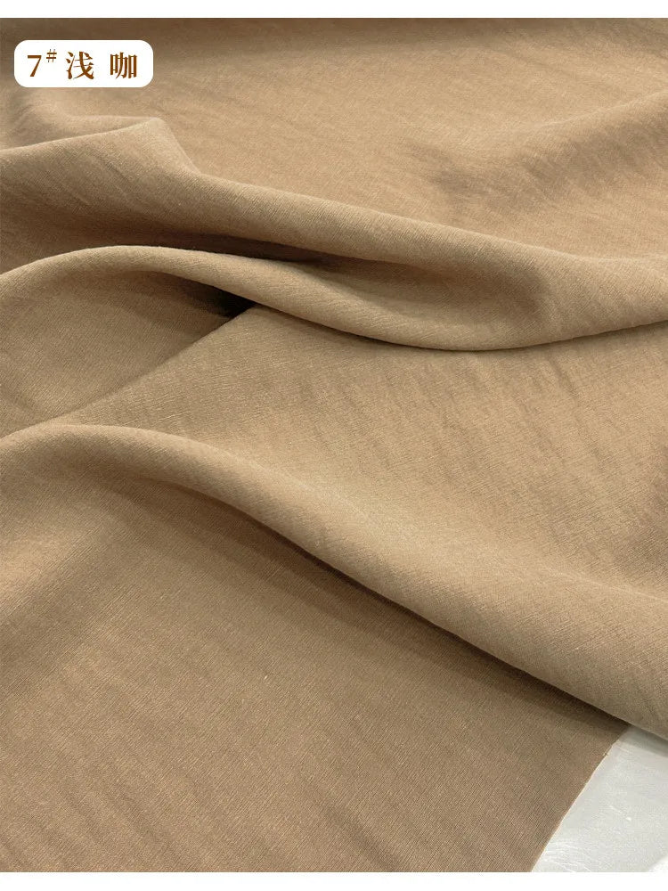 LINEN-LOOK PLAIN FABRIC - 13 Colors, Soft Polyester, 145cm Wide - Easy Wear