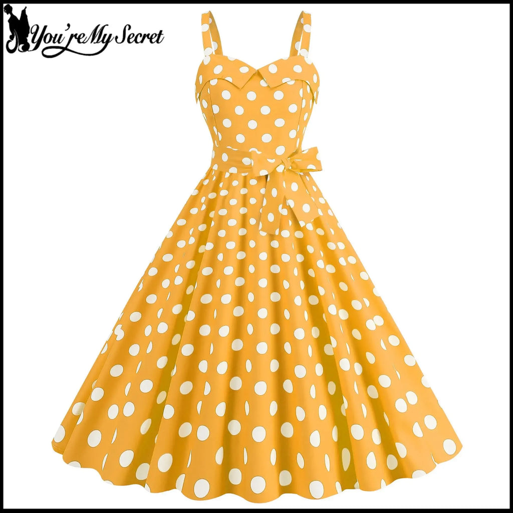 Vintage Classical Polo Dot Printed Dress Women's Sexy Sling Strap Wrap Chest Dress Valentine's Day Streetwear Spring Summer