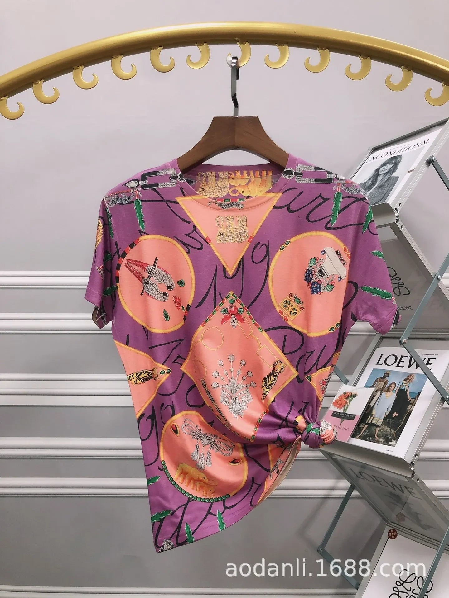 2025 Cartoon Printed T Shirts Women Clothes Vintage Style Casual Horse Pattern Female Short Sleeve Summer Tops Женская Одежда