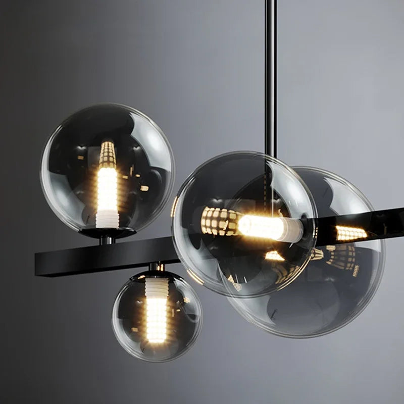 Modern Glass Pendant Light – 4 Styles, Dimmable RC