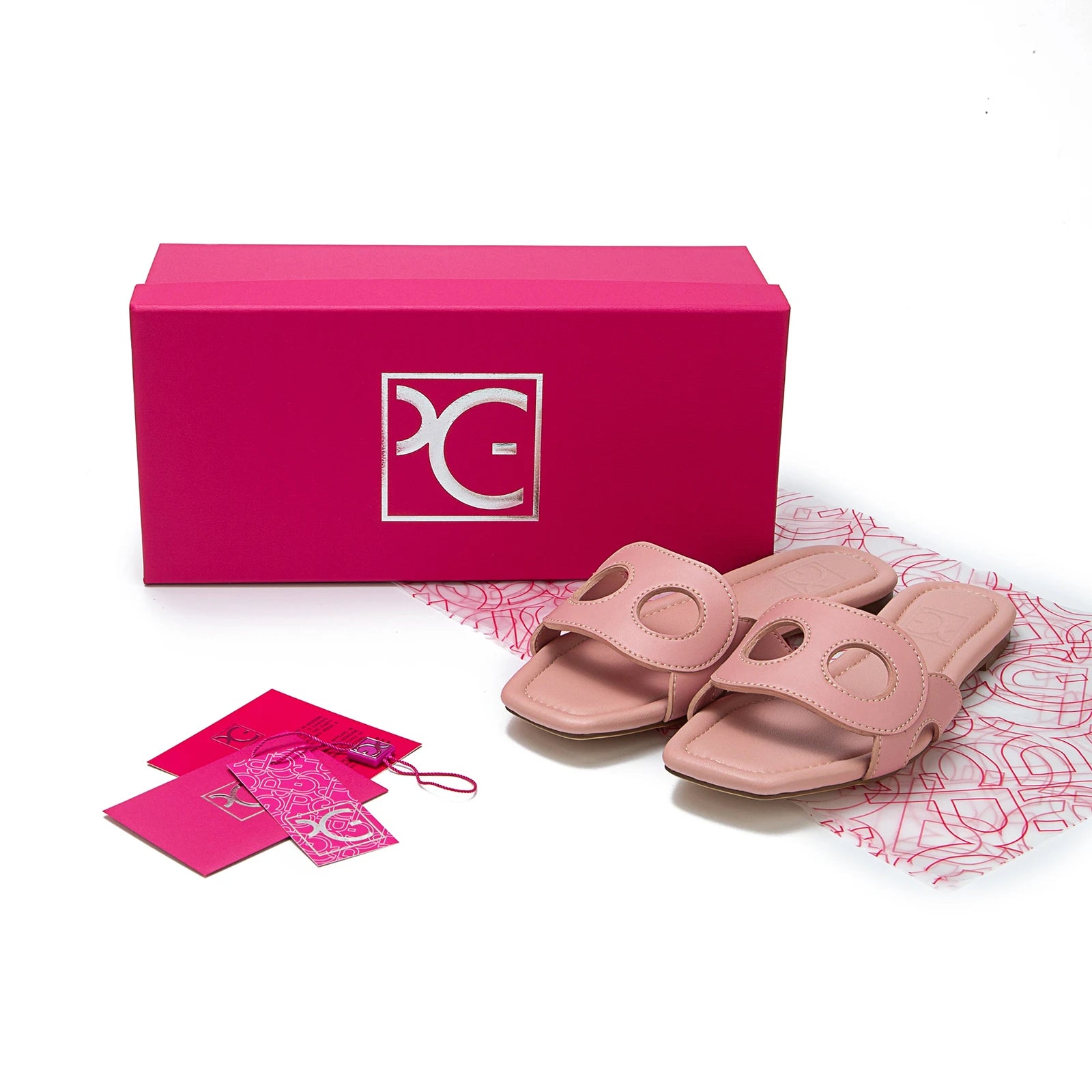 PG PATSY GARIS Niche Brand Women's Slippers Fashion Design Multifunctional Outdoor Style Women's Flat Slippers Solid Color