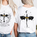 Basgiath War College T-shirt Double-side Print Fourth Wing Tshirt Dragon Rider Dark Academia T Shirt Crew Neck Short Sleeve Tops