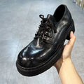 WASHED EDGE - Men's Hidden Height-Increase Washed Leather Derby Shoes - Waterproof Cowhide Lace-Up Casual Business