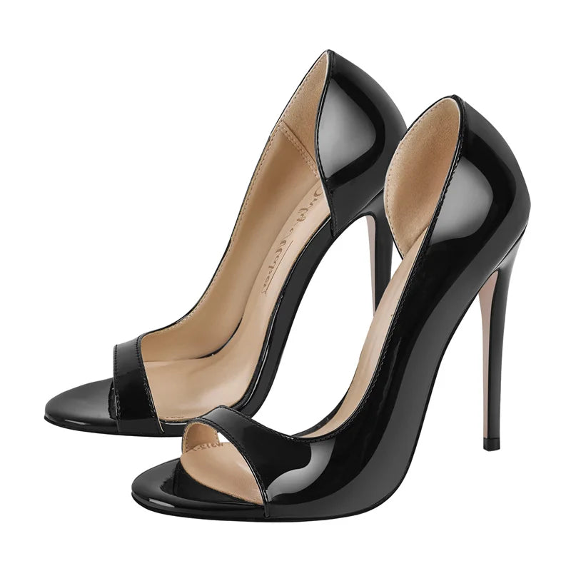 Onlymaker Women Open Toe Slip On Elastic Side Open Sandals Fashion Female Shoes Plus Size US5~US15 Fashion Sandals