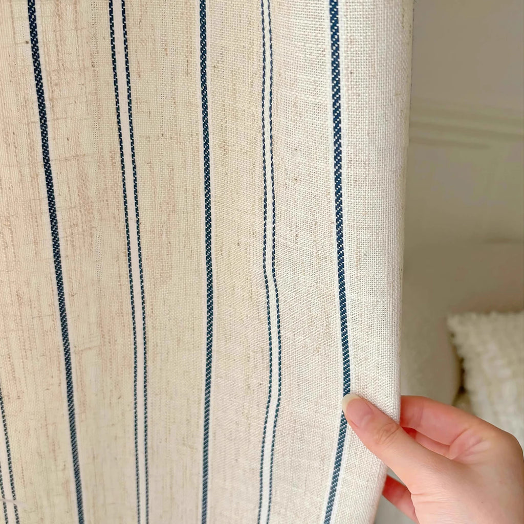 CREAM LINEN GAUZE SHEER CURTAINS - 130gsm Grainy Voile, 3 Headings - Soft Rooms, Slow Mornings