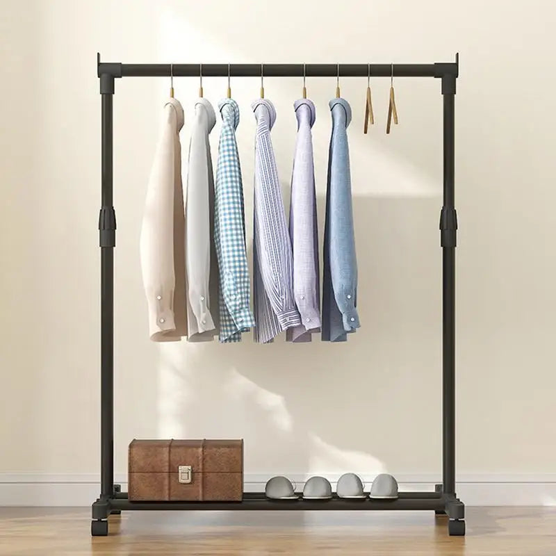 Telescopic Clothes Rack on Wheels