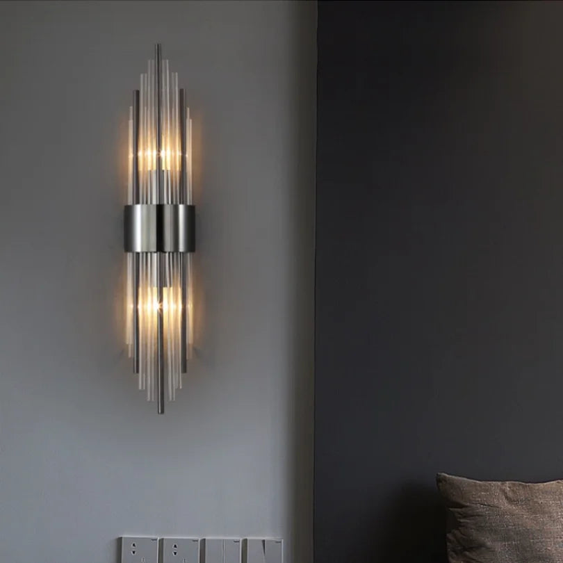 Crystal LED Wall Sconce – Black/Gold, 2 Styles, S/L
