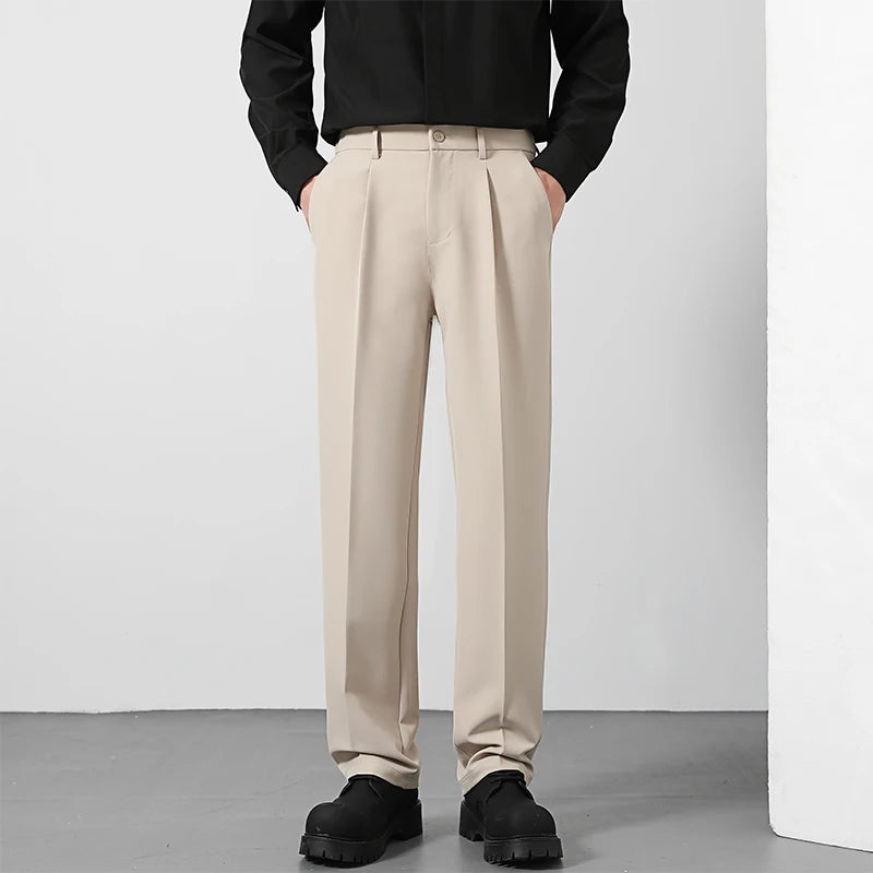 DRAPE CLASSIC - Men's Loose Straight Suit Pants - 4 Colors, S-4XL