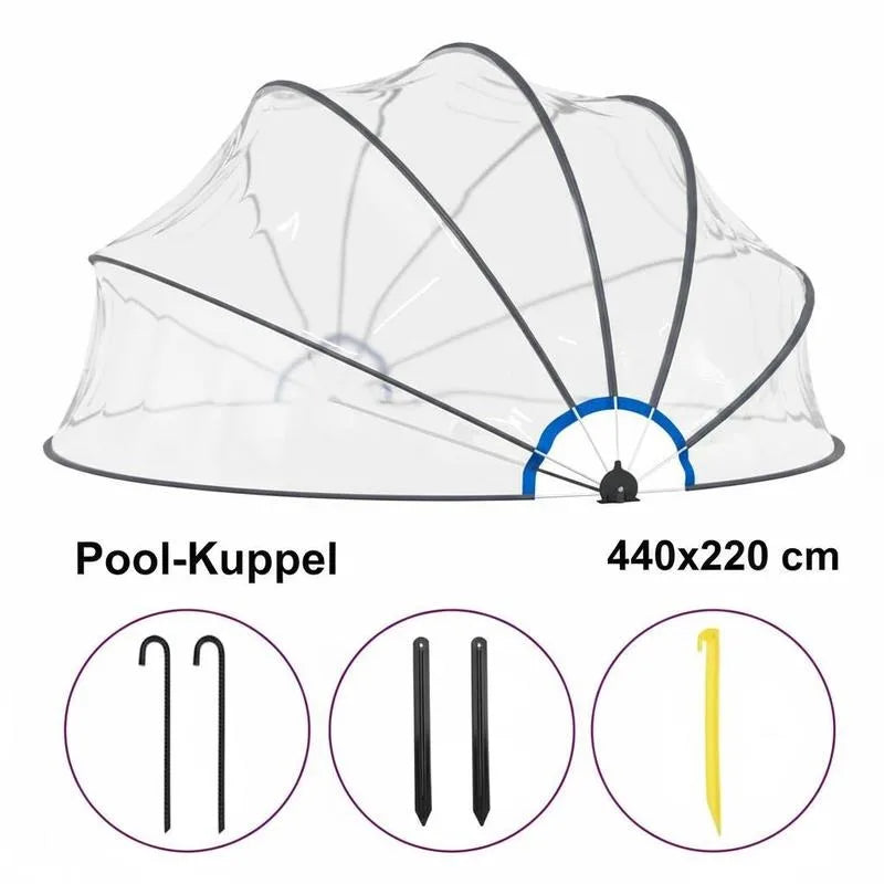 POOL DOME - 440 × 220 cm - White UV Protection