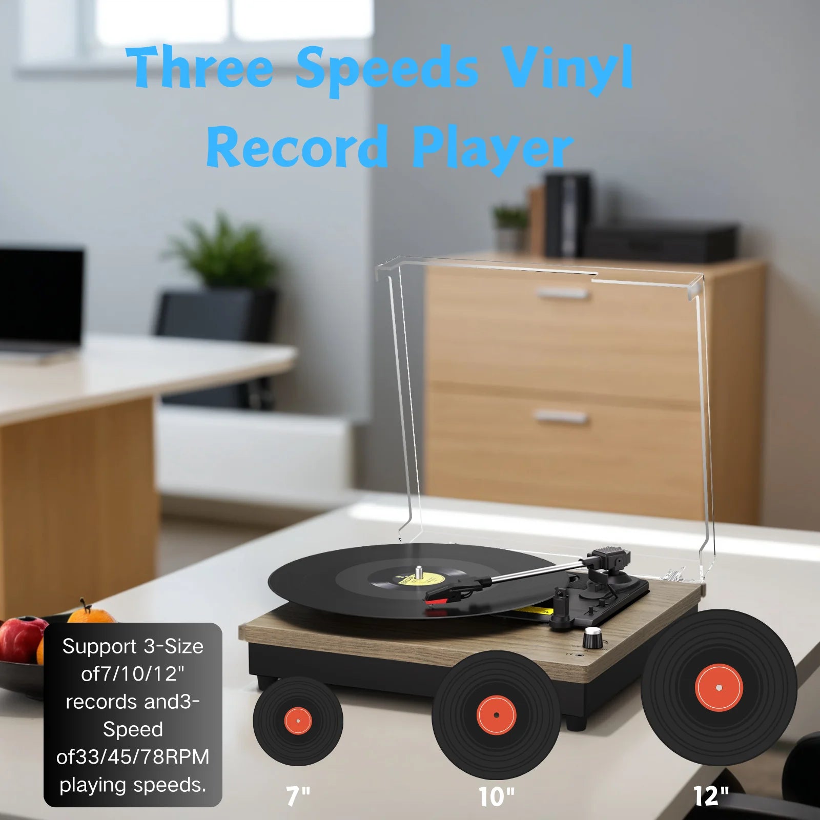 MAIO Vinyl Record Player 3-Speed