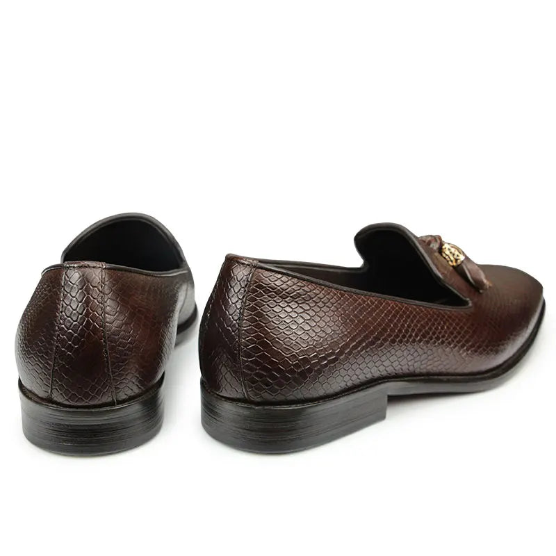 TASSEL MASTER - Men's Handmade Tassel Genuine Leather Loafers - Pigskin Insole All Season Casual Shoes