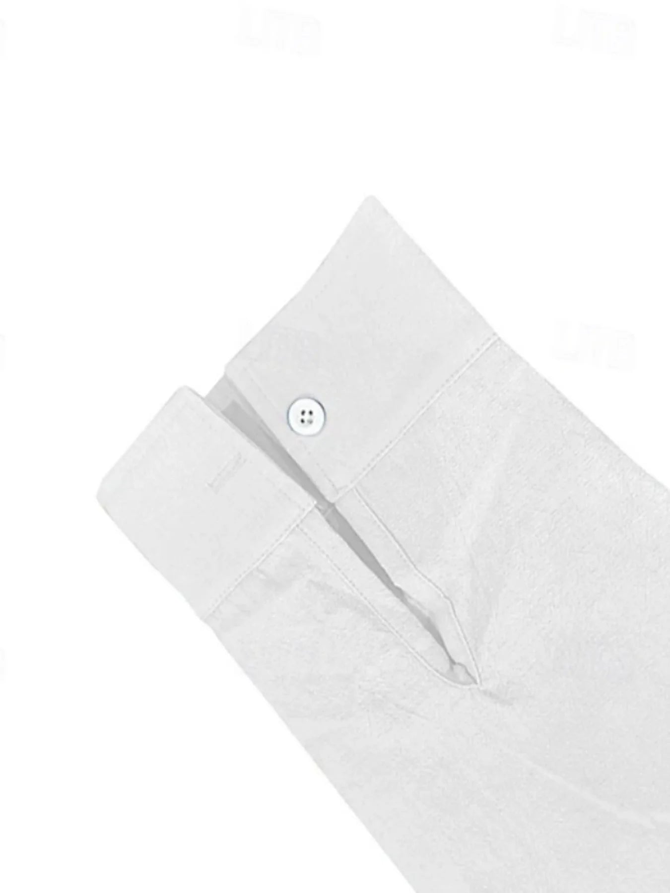 STAND COLLAR LINEN SHIRT - 3/4 Sleeve, 4 Colors - Clean Lines