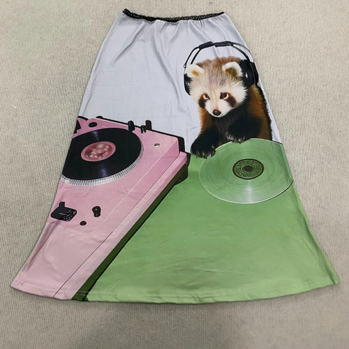 Aesthetics Lace Stitching Sexy Street Emo Girl Personality Hip Skirt 2000s Summer Panda Funny Printing Kawaii Casual Short Skirt