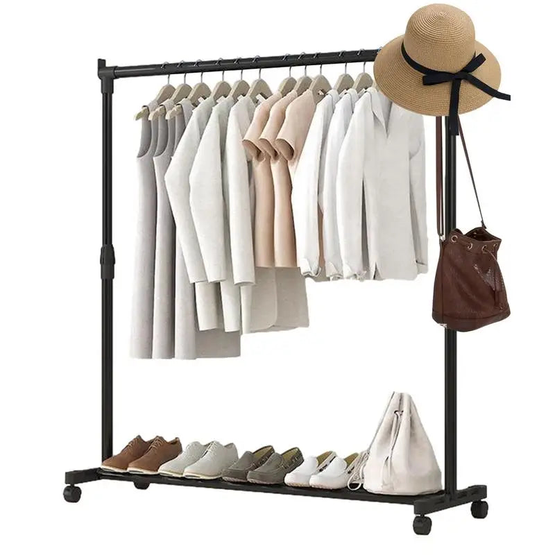 Telescopic Clothes Rack on Wheels