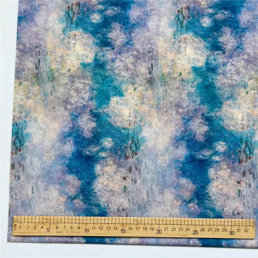 OIL PAINTING PRINT COTTON FABRIC - 105cm Wide, 20 Designs - Craft Canvas