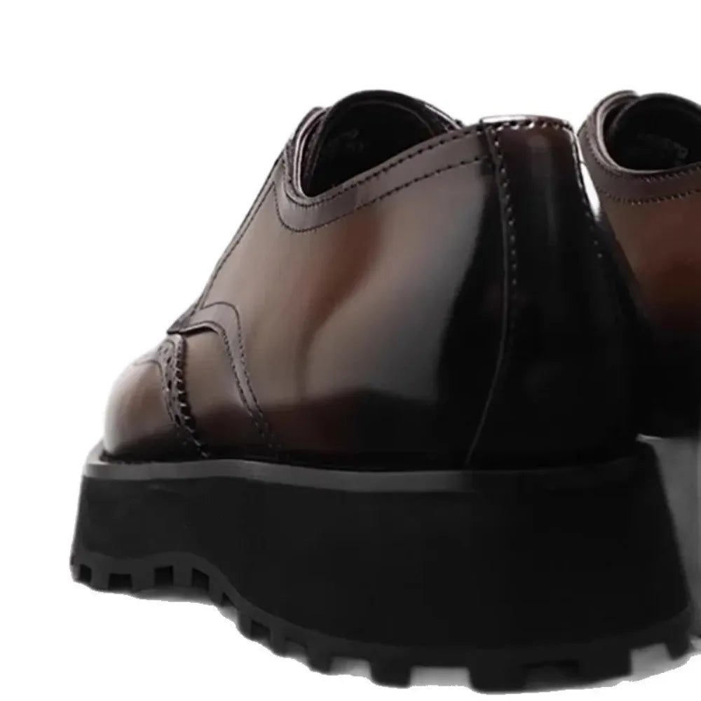 Leather Derby Shoes - brogue detail - formal classic