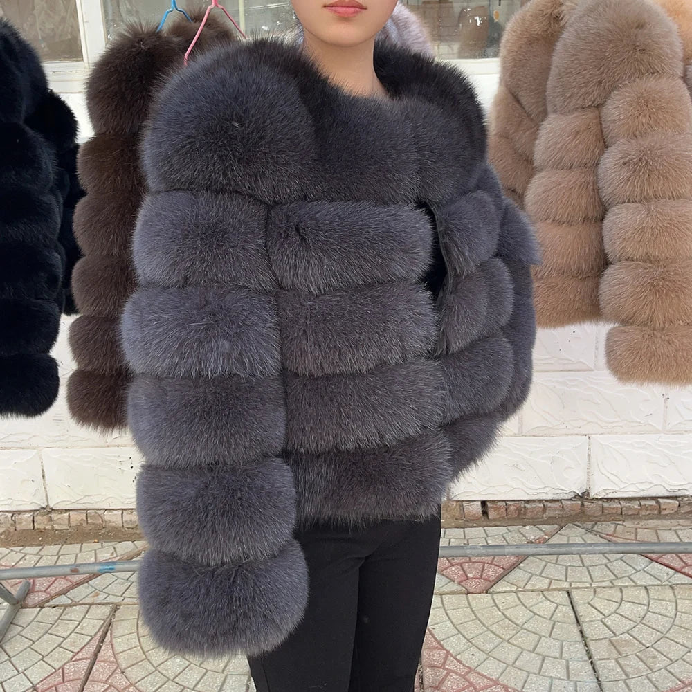 Frosted Muse - Fox Fur Jacket - Winter Nights