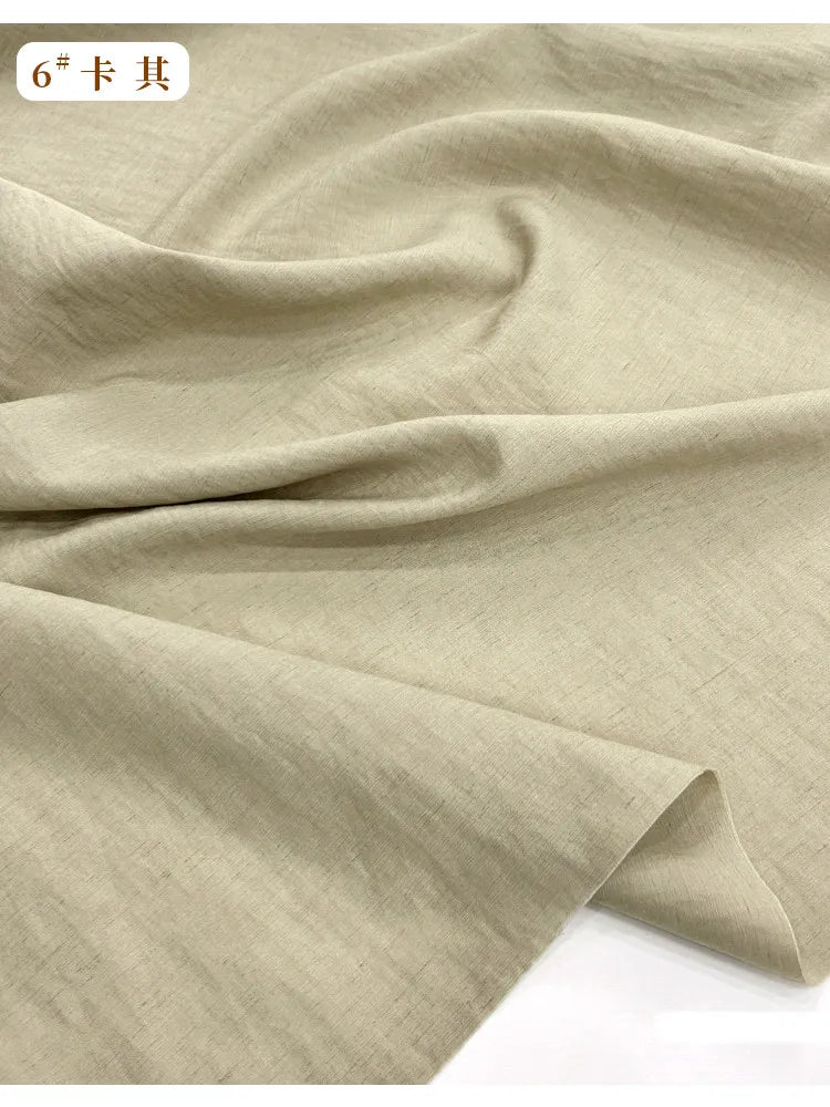 LINEN-LOOK PLAIN FABRIC - 13 Colors, Soft Polyester, 145cm Wide - Easy Wear