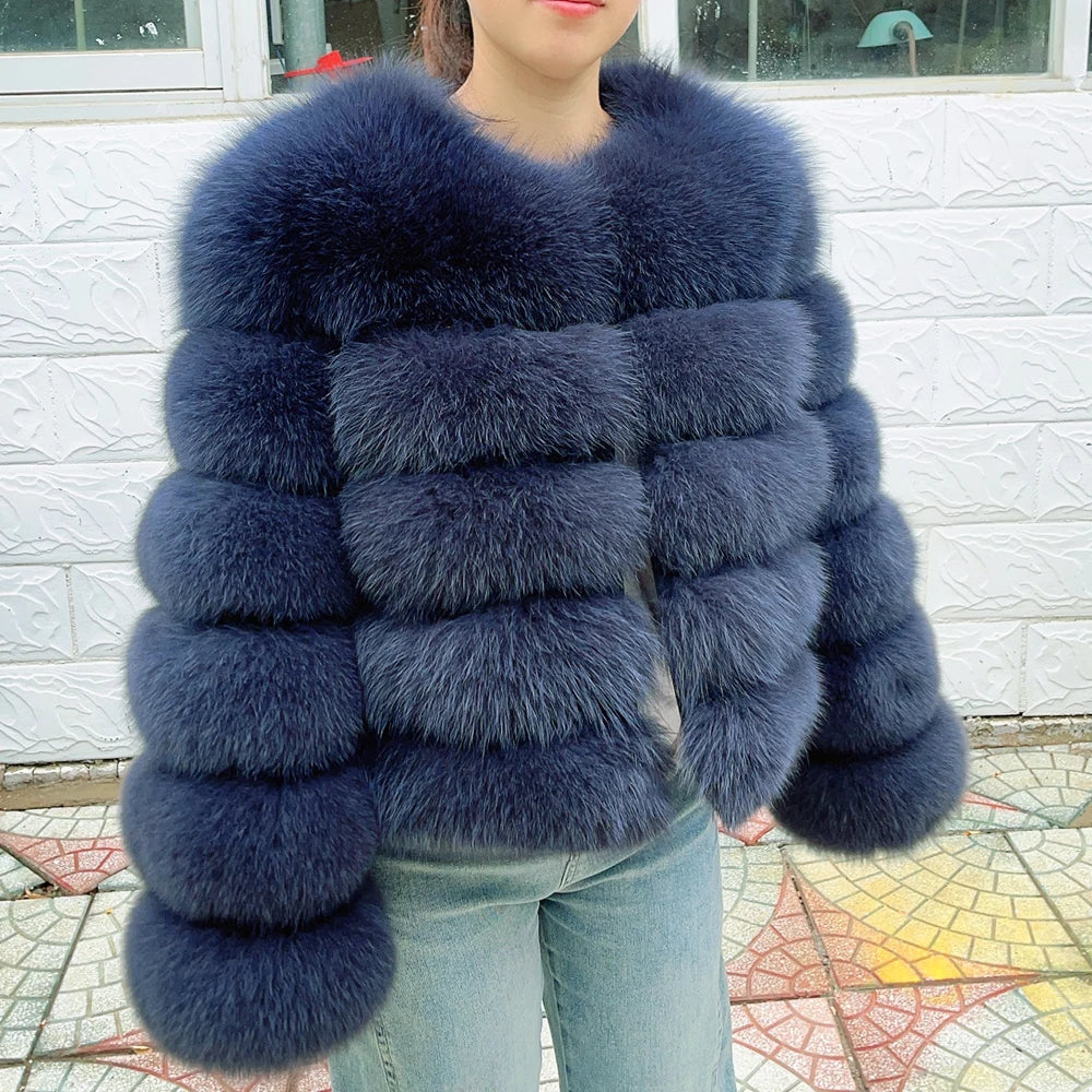 Frosted Muse - Fox Fur Jacket - Winter Nights