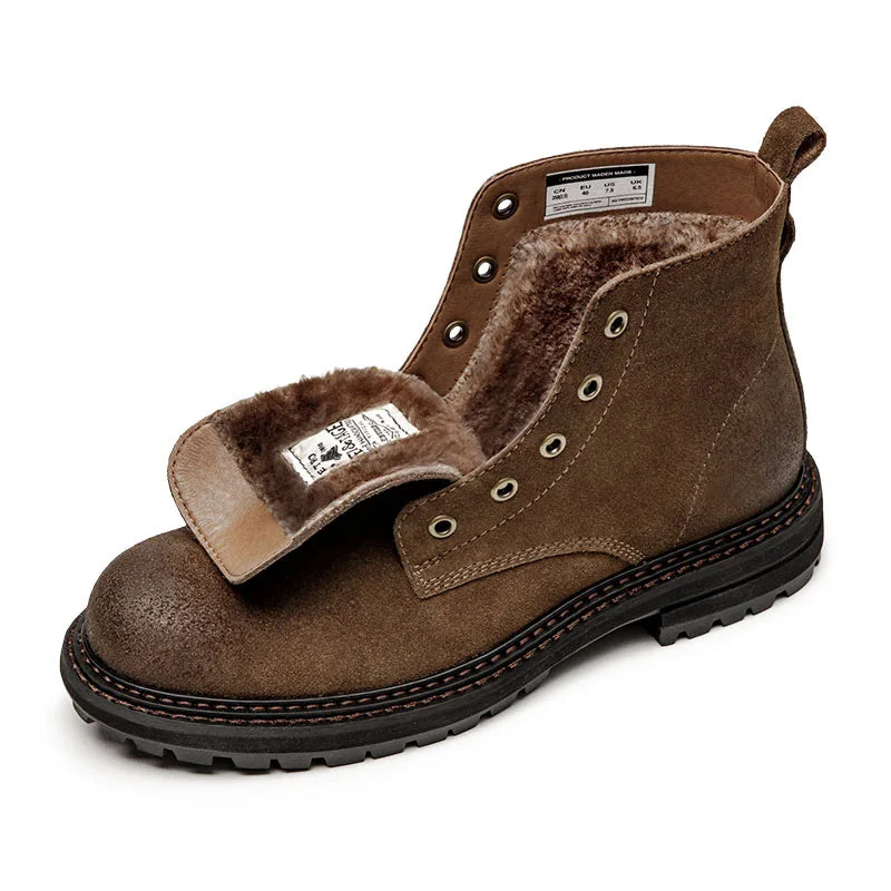 HERITAGE SOLE - Vintage Split Suede Fleece-Lined Boots - Gets Better With Every Step