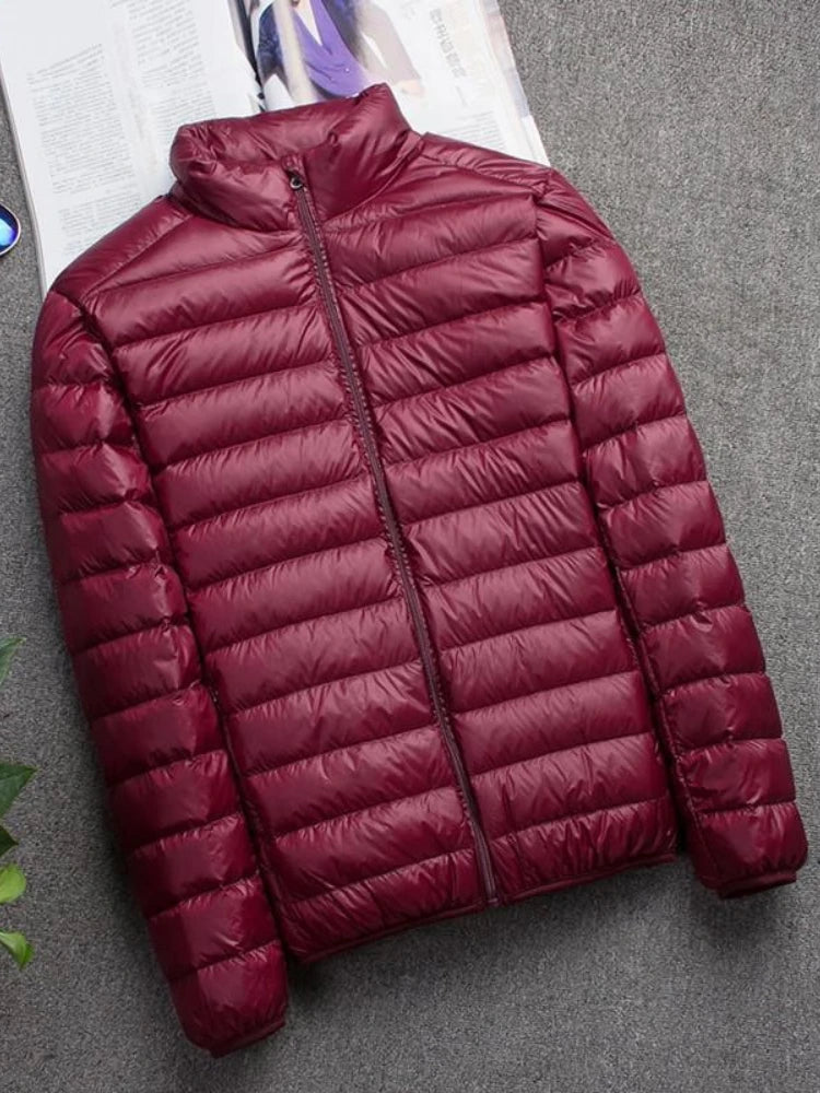 DUCK LIGHT - Men's Ultralight Down Jacket - 12 Colors, Stand & Hood, M-5XL
