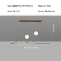 LED Wood Moon Pendant Light 120cm – Dimmable, Remote Control