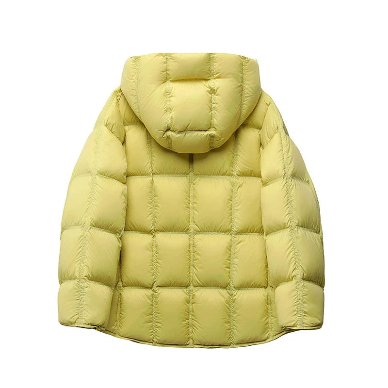 Light Oversized Hooded Down Jacket - 90% Duck Down