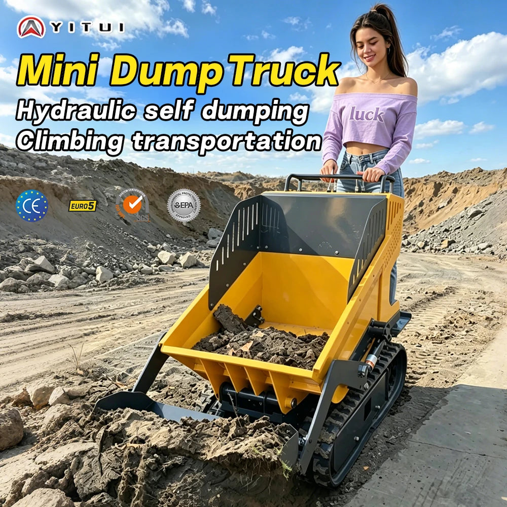 Mini Crawler Dumper - QY-500S - Hydraulic Tipping