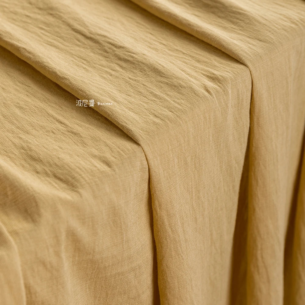 WASHED BAMBOO TEXTURE FABRIC - Soft Rayon Blend, 150cm Wide, 16 Colors - Light Touch