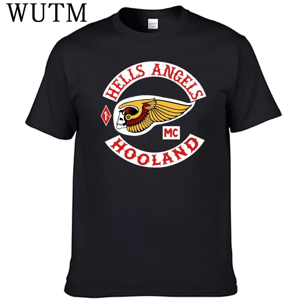 Biker Wing Skull T-Shirt Holland Vintage Motorcycle Club Unisex