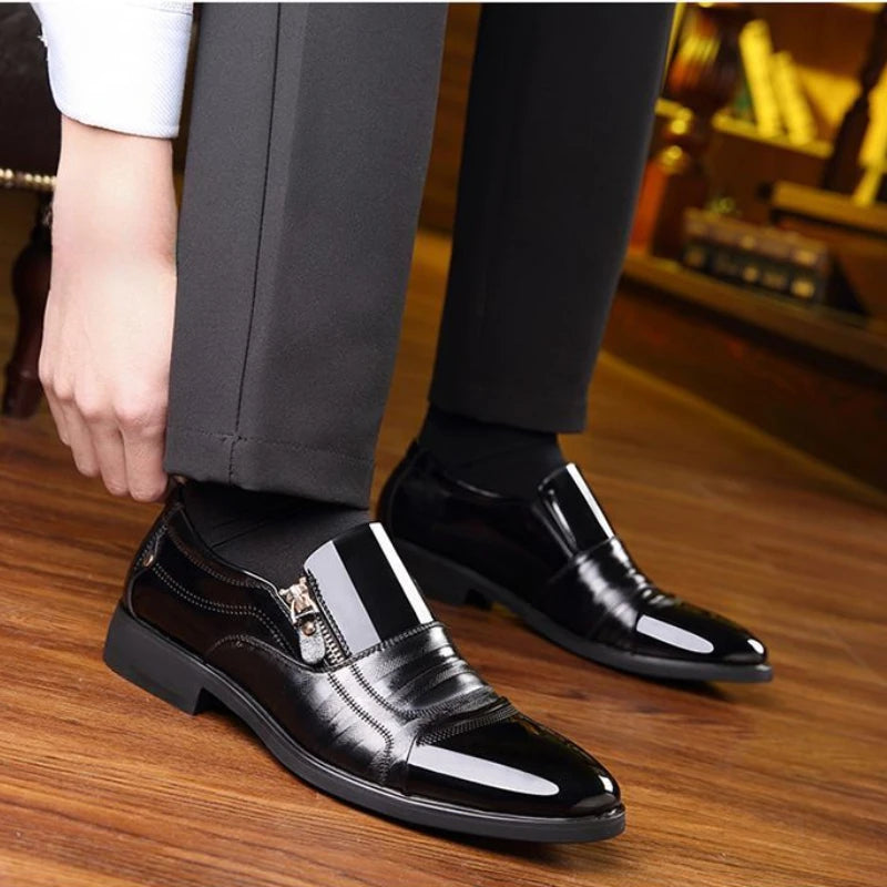ZIP POINT - Pointed Toe Zipper Slip-On Shoes - Sharp, Fast, Waterproof