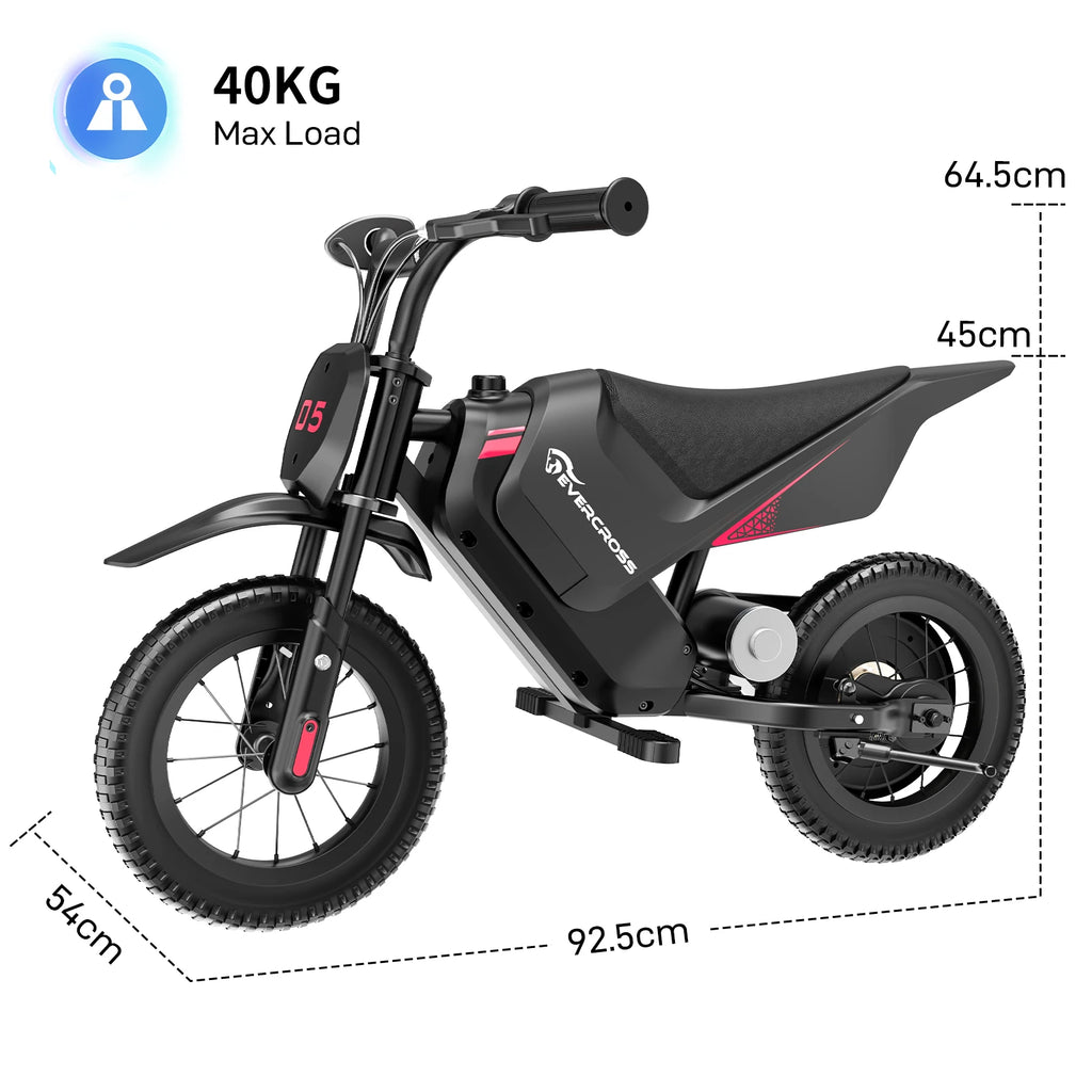 EVERCROSS EV05M KIDS E-MOTORBIKE - 150W, 8/16 km/h - 12 inch Adventure Ride
