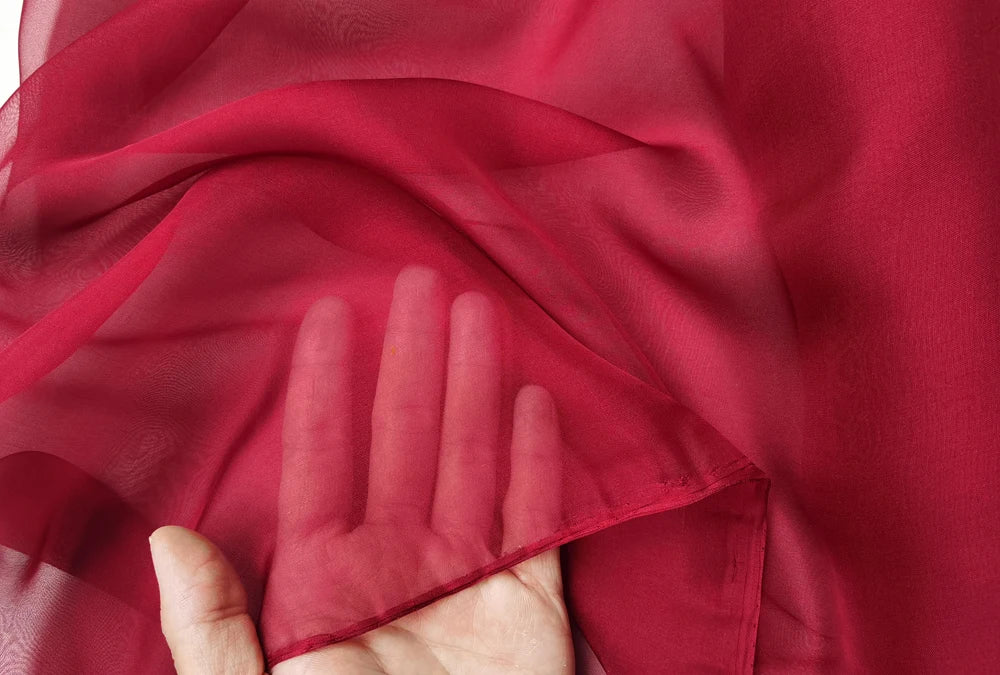 SILK CHIFFON - Pure Mulberry Silk Chiffon 140cm 6mm - The Fabric That Moves Like Water
