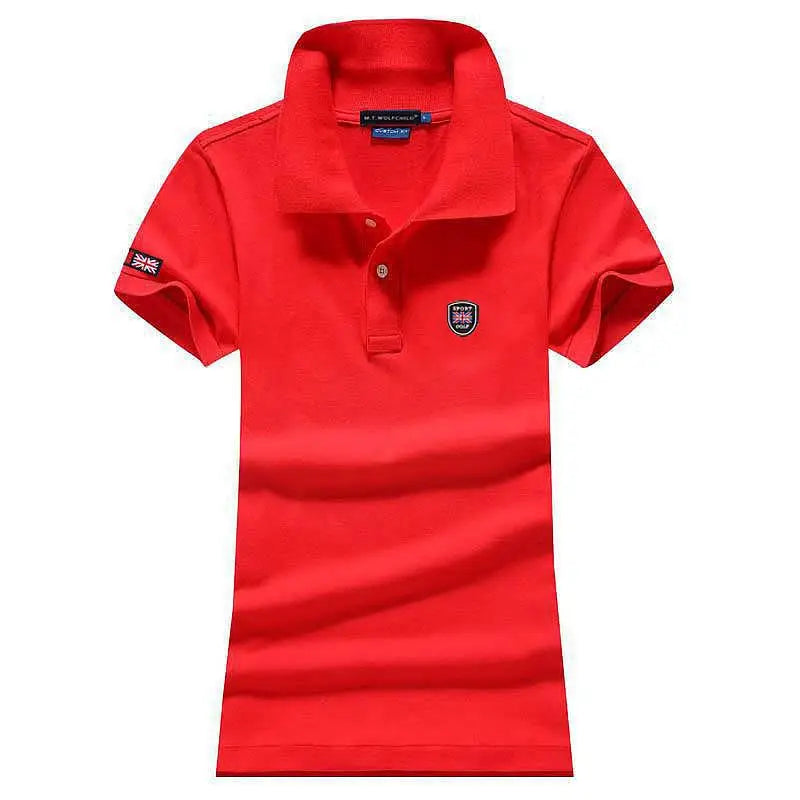 Fashion Clothing Polos Femme Summer Womens Polo Neck Shirt Short Sleeve Lapel Womens Tees Casual Sportwear Cotton Ladies Tops