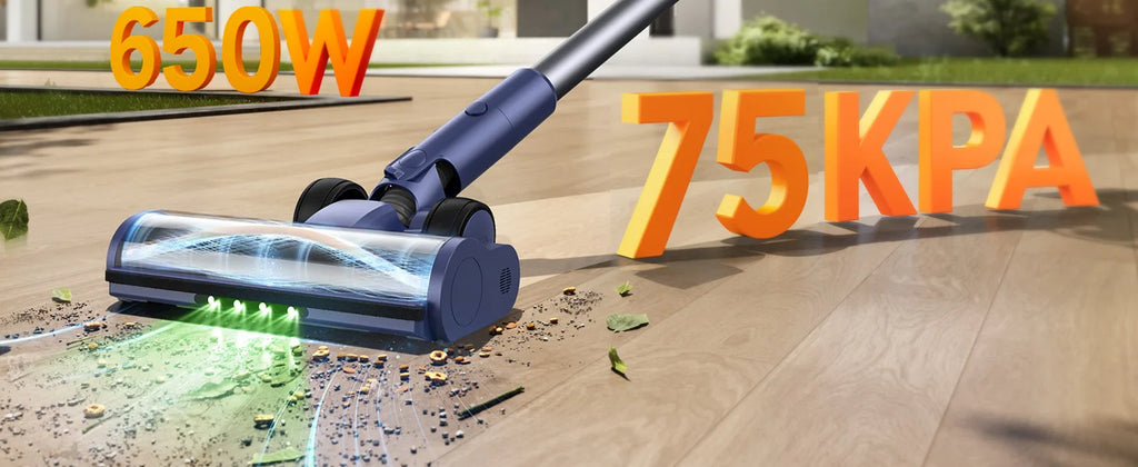 Laresar V11 Cordless Vacuum Cleaner – 650W, 75000PA Ultra-Strong Suction