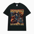 Undiagnosed But I'm Pretty Sure Meme T Shirts Funny Autism Skeleton T Shirts Men Women Casual 100% Cotton Oversized T-shirt Tops