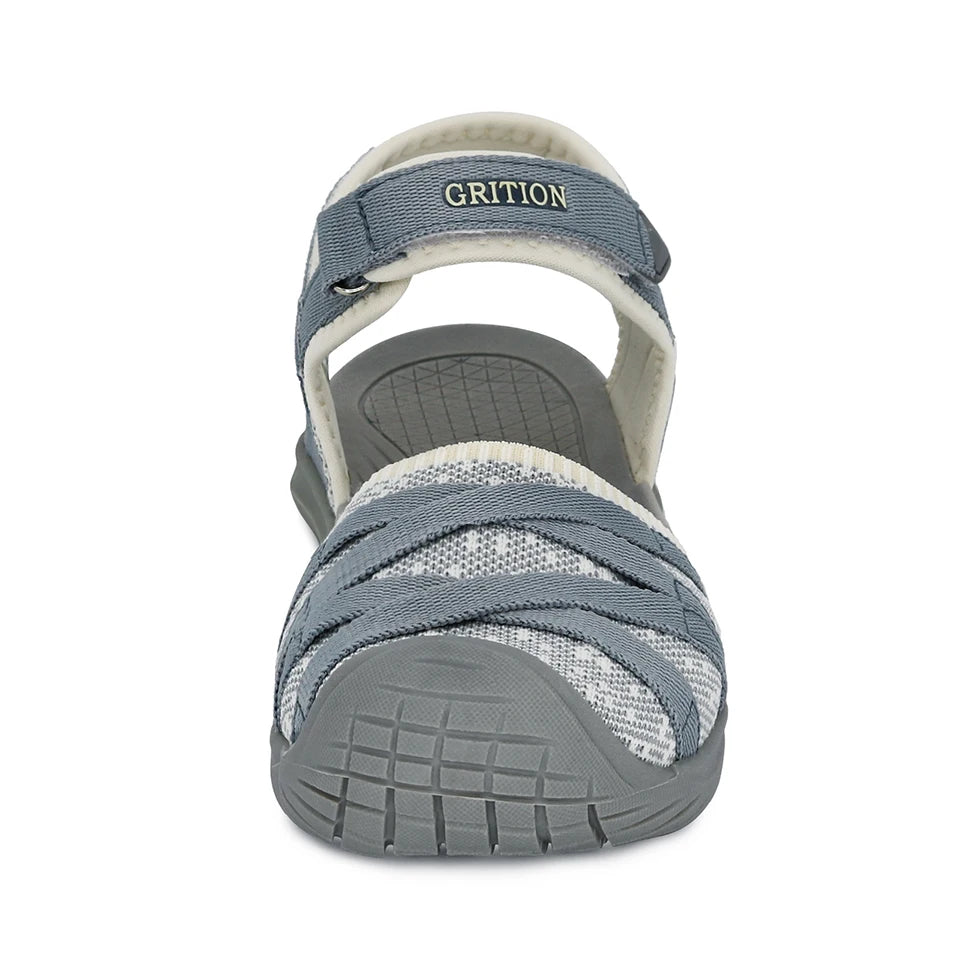 GRITION Women Sandals Casual Outdoor Shoes Closed Toe Flat Heels Elastic Fabric New Fashion 36-41 Ladies Trekking Hiking Sandals
