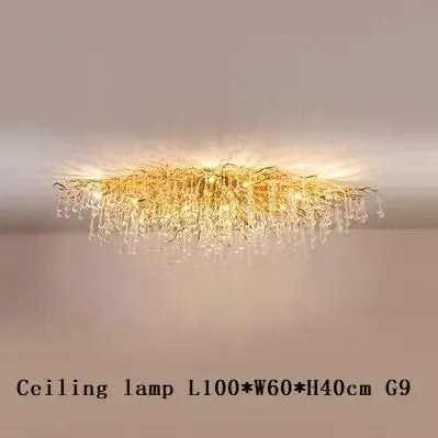 Water Drop Crystal Chandelier – Chrome/Gold/Black, Multi-Size