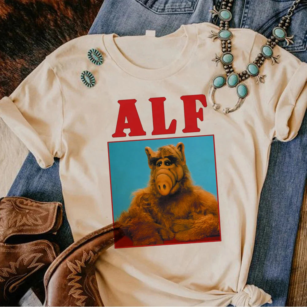 Alf t-shirts women designer Tee female graphic clothing