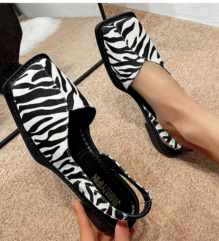 Women Sandals Elegant Women's Sandals Summer 2024 Low Heels Sandals Slip On Summer Shoes For Women Trend Heeled Sandalias Mujer
